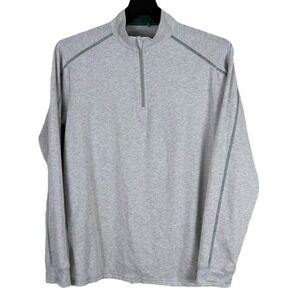 tasc Performance 1/4 Zip Mens Medium Gray‎ Stretch Bamboo Activewear Pullover